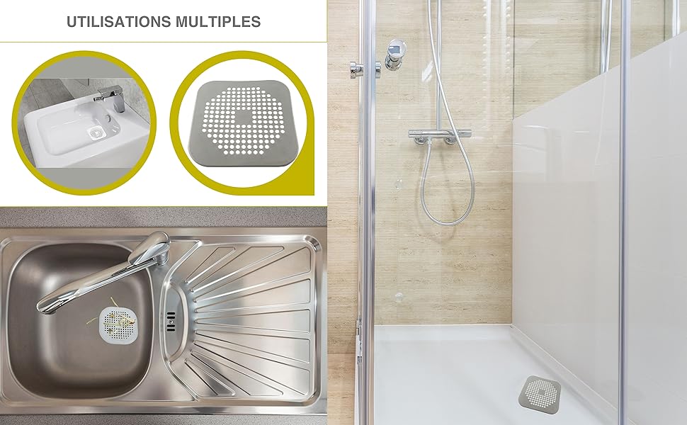 Filtro de pelo multiusos para ducha: fregadero de cocina, ducha, bañera de bebé