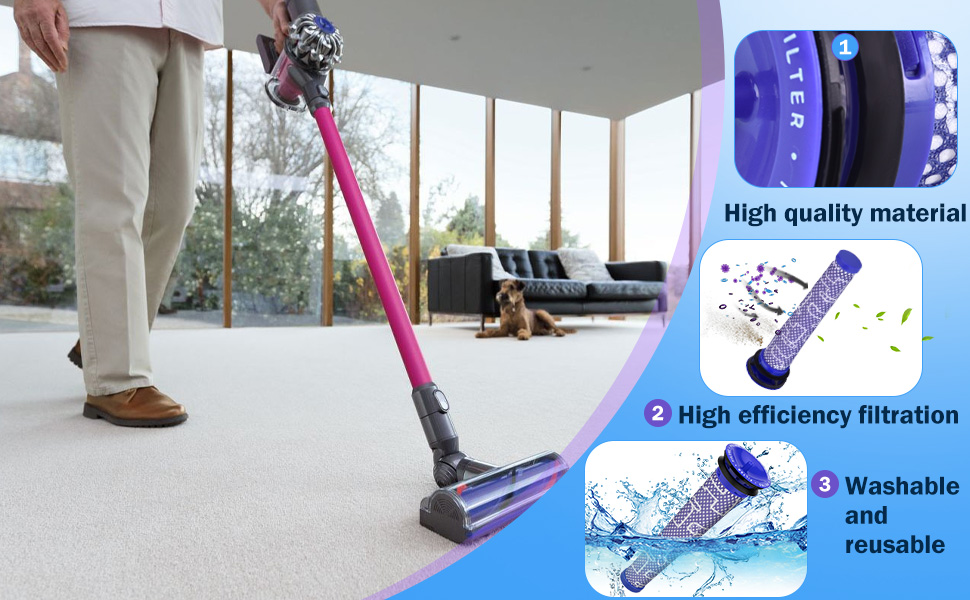 Filtre de rechange pour Dyson V6 V7