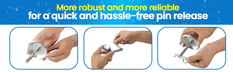 More robust and more reliable for  a quick and hassle-free pin release
