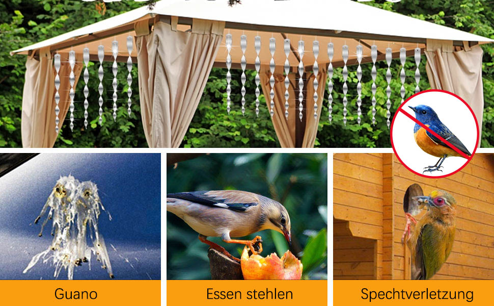 Reflektierendes Vogelschutzmittel