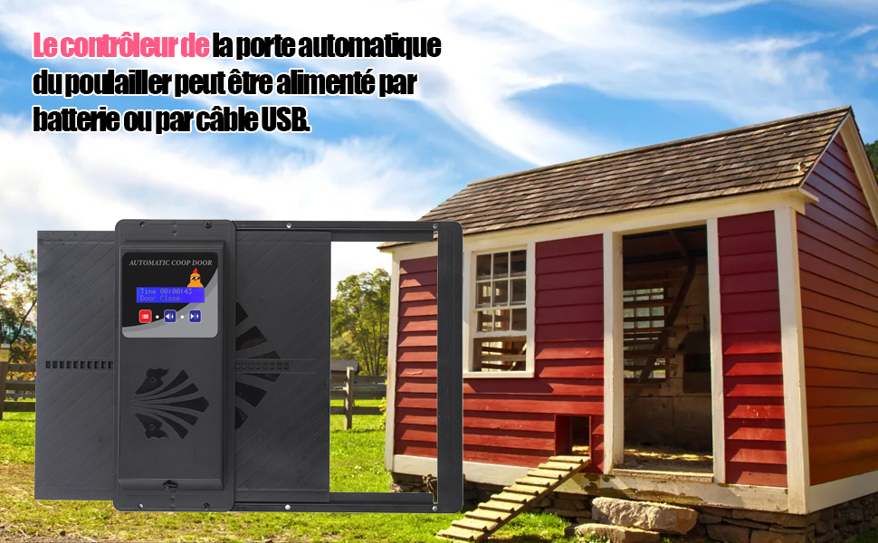 Porte automatique pour poulailler