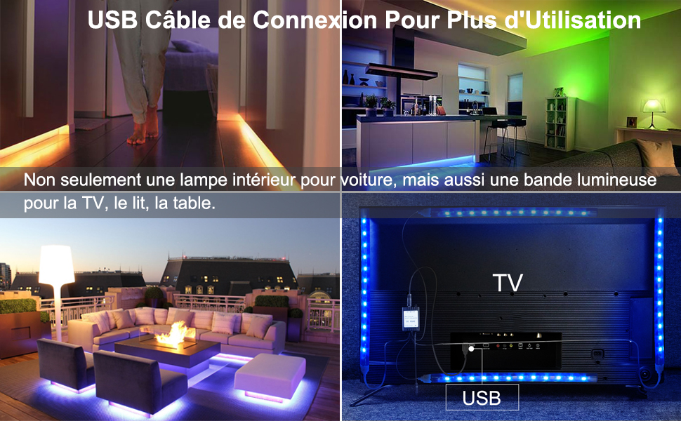 usb led voiture