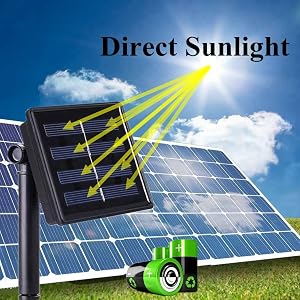 Guirlande lumineuse solaire scintillante pour jardin