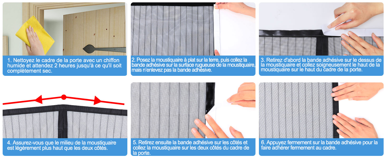 MYCARBON moustiquaire porte magnétique vous permet d'avoir un été sans moustiques ni mouches.