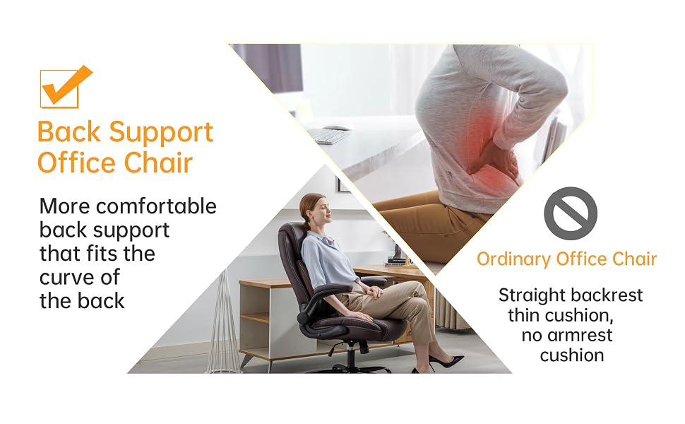 chaise de bureau confortable travail inclinable robuste base en métal rembourrée épaisse appui-tête pivotant adultes