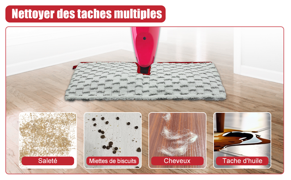 Tapis de rechange pour vadrouille compatible avec vileda promis max