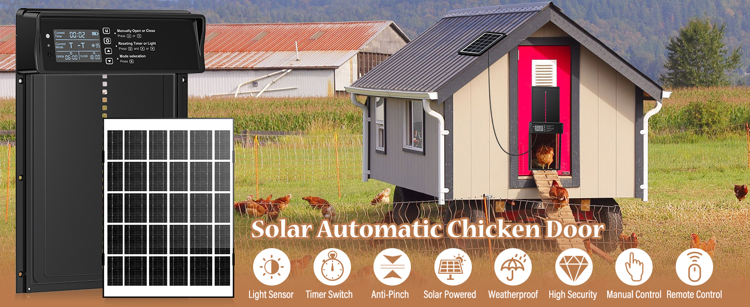 Trappe Solaire pour Poulailler