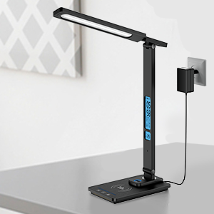 bellissima lampada da scrivania a LED nera