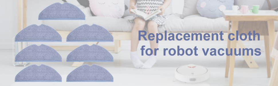 Set di 7 panni di ricambio per robot aspirapolvere