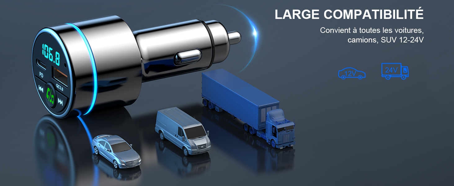 un gros véhicule avec un gros camion sur le côté.