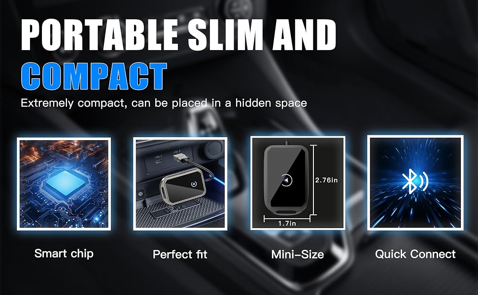 High-quality chip, stable and fast connection, compact body, excellent driving partner