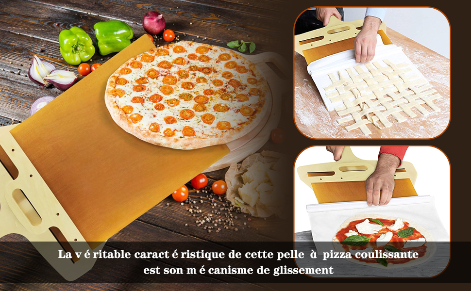 Rutschige Pizzaschaufel, Pizzaschaufel, gleitend, hautfreundlich, rutschige Pizzaschaufel