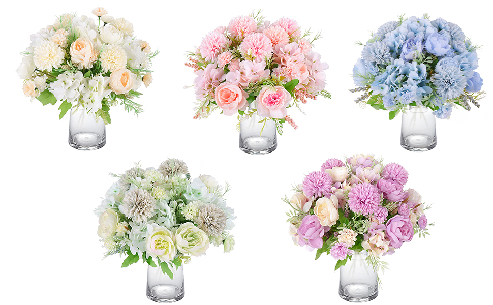 Fake Peony Silk Hydrangea Bouquet