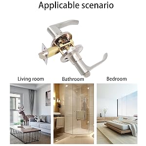 Poignée de Porte à Levier pour Entrée et Salle de Bain