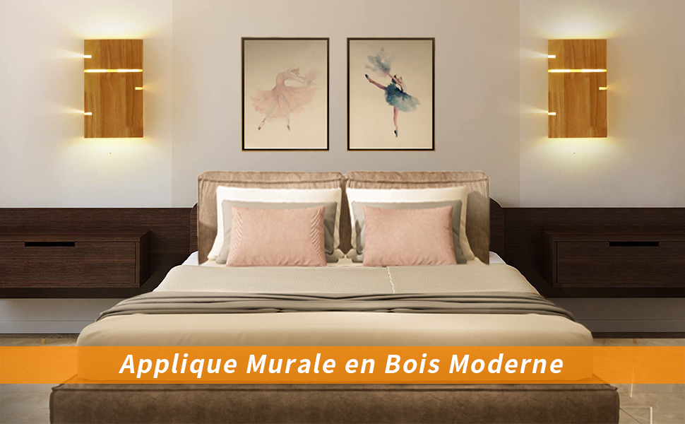 Applique Murale en Bois Moderne