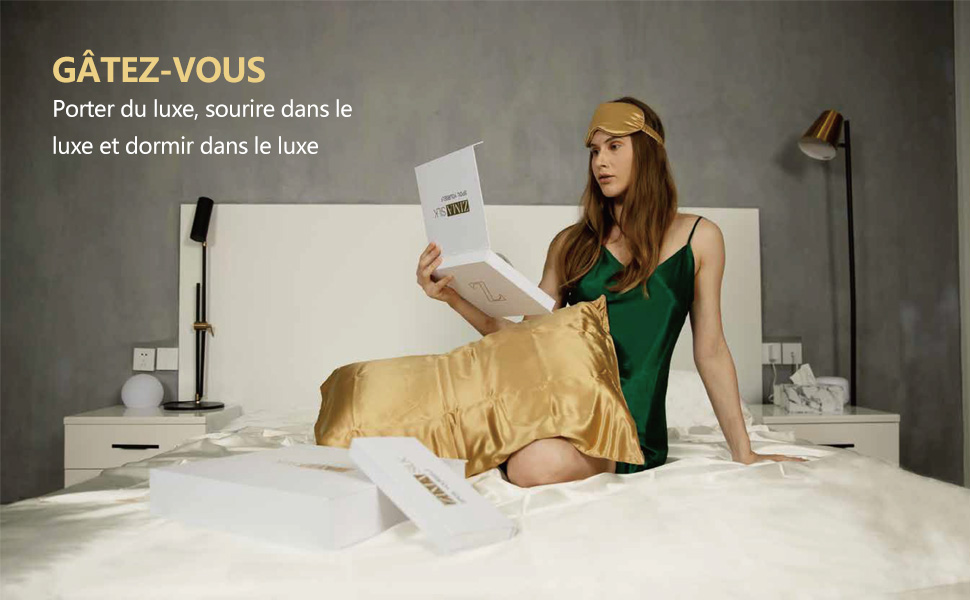taie d'oreiller en soie