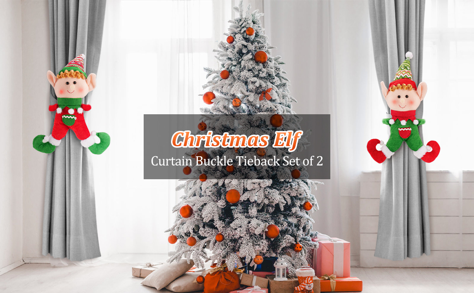 Christmas Curtain Buckle Tieback set