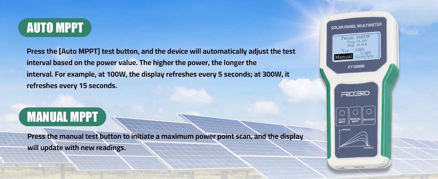1800W Testeur de Panneaux Solaires