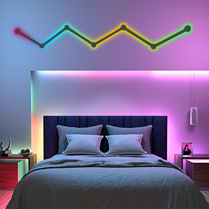  Lines Smart RGB LED Wall Lights Sync to Music,9 Light Bars
