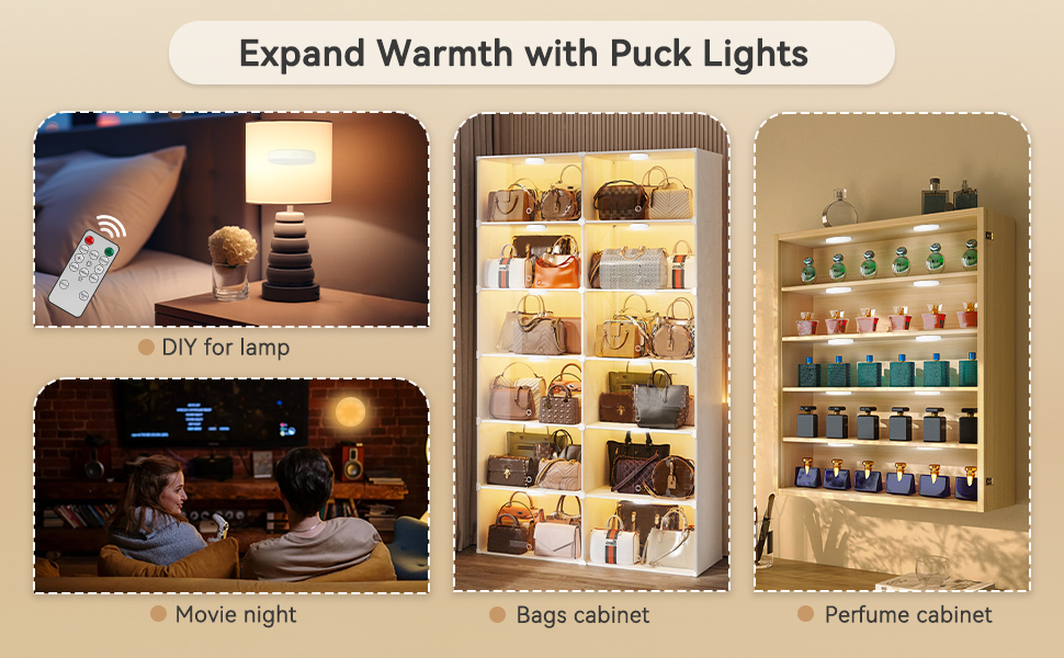 Lampes lumineuses disque pour meubles HOMEBEST