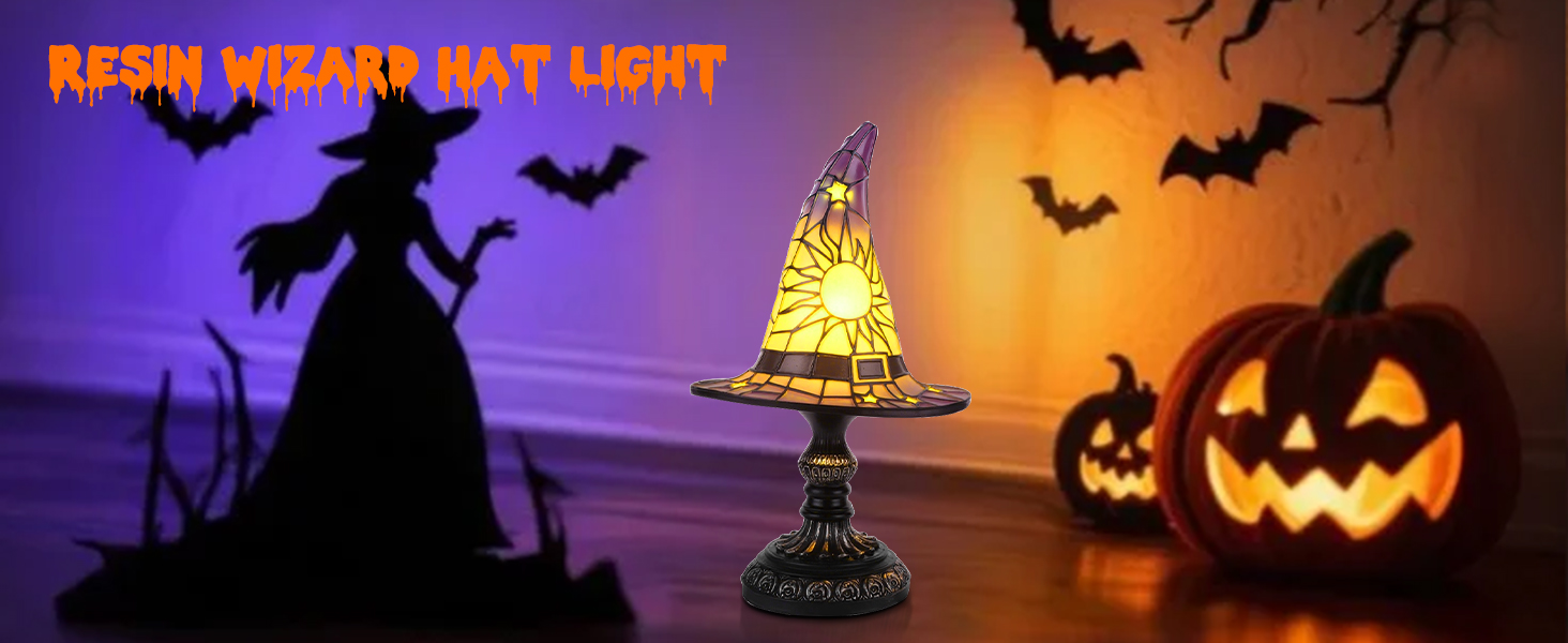 resin wizard hat light