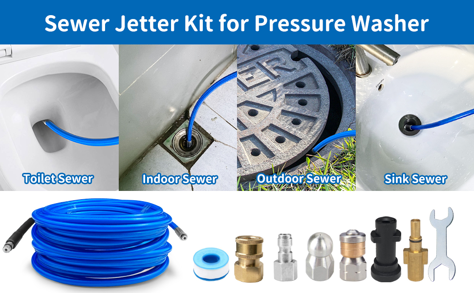 Kit de jet d'égout pour nettoyeur haute pression