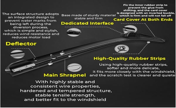 Rear Wiper Arm Blade Windscreen Wiper Assembly Replacement Car Rear Windshield Wiper Blade Arm 