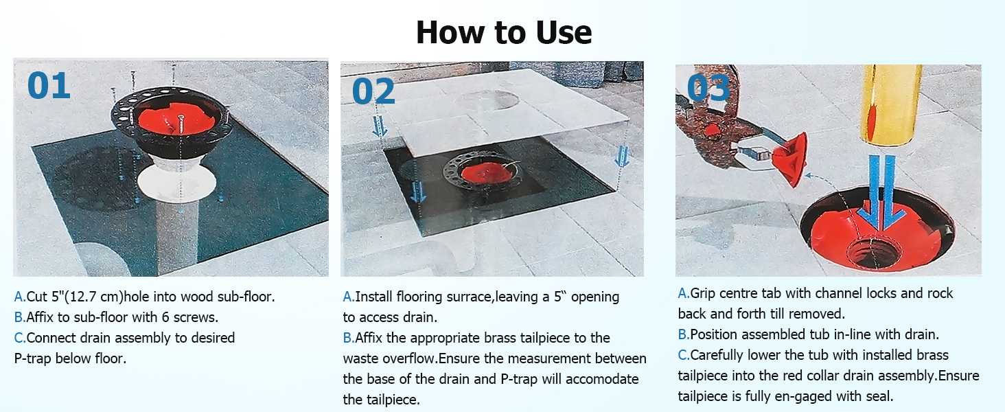 PVC Freestanding Tub Drain Rough-in Kit