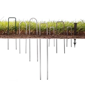 GardenMate Erdanker pegs piquets grapas picchetti Grondanker 100 mm Stahldraht unverzinkt 50