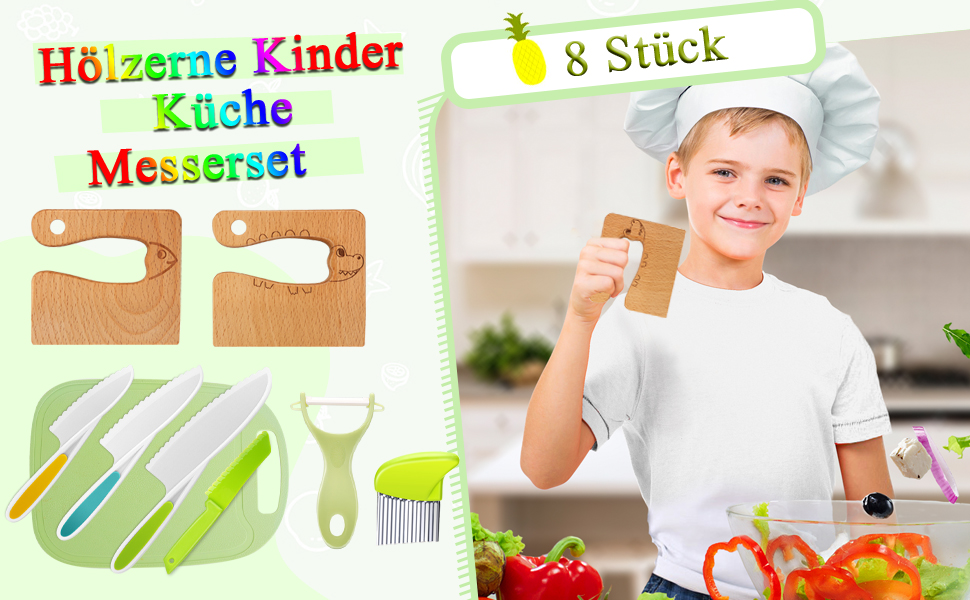 Set de couteaux en bois pour enfant