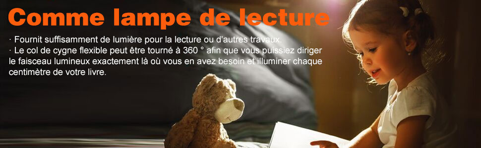 Comme lampe de lecture