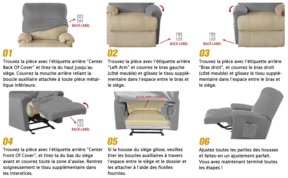 housse de fauteuil extensible 1 place relax cabriolet club bureau turquoise tropical transparente