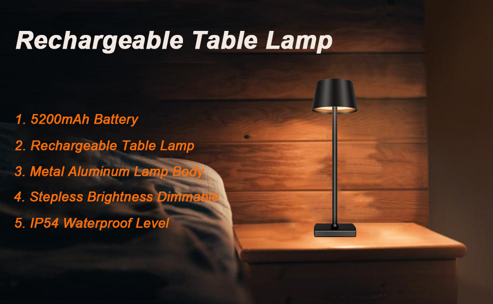 Lámpara de mesa LED inalámbrica