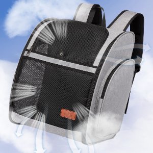 Bag Backpack Breathable Foldable Carrier For Small Cats Dog With Safety Strap Interior