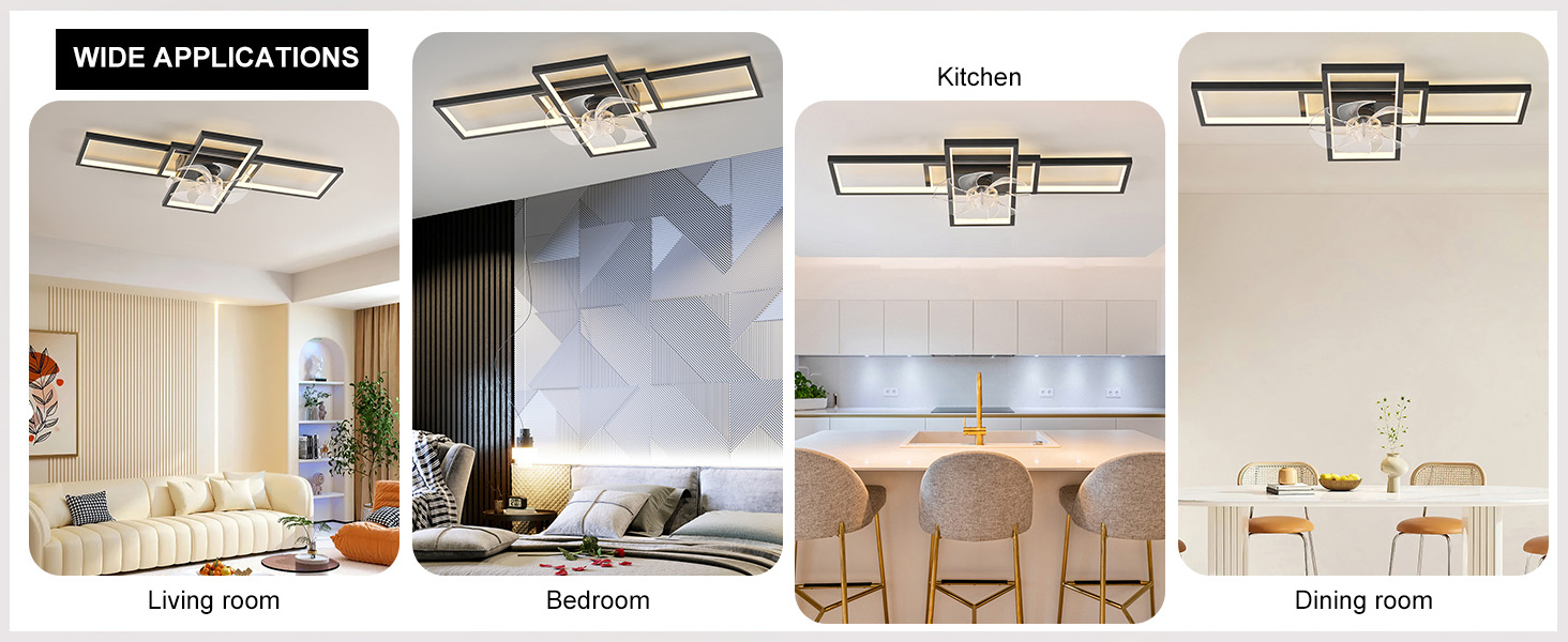 ventilatore a soffitto con luce