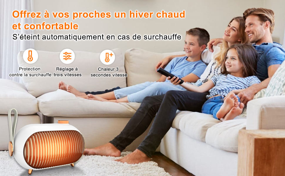 Chauffage soufflant céramique 900W