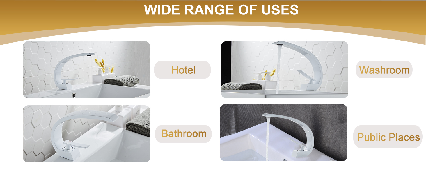 Wovier WH8347 Bathroom Faucet Wide Range of Uses