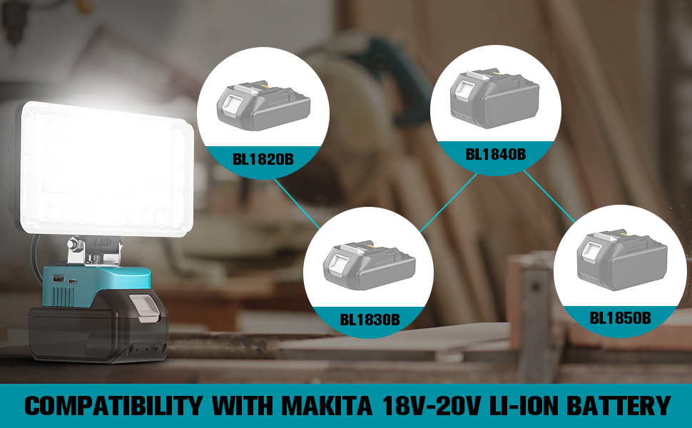 Lampe LED Rechargeable Pour Makita