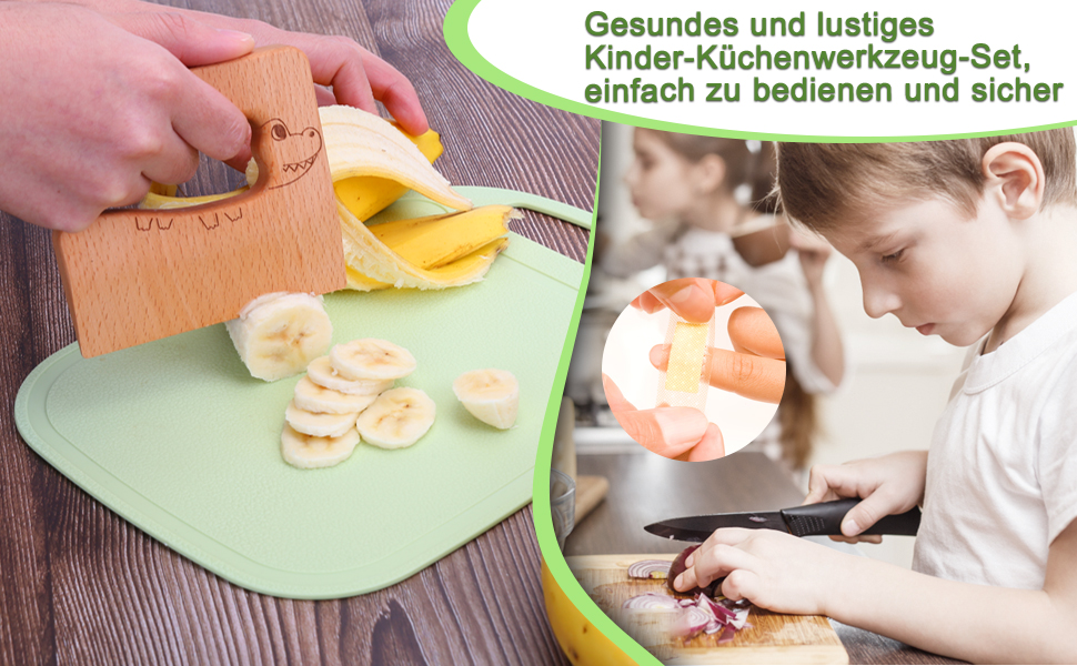 Set de couteaux de cuisine sûrs et sains pour les enfants.