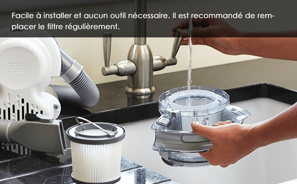 Filtre Plissé de rechange pour Les Aspirateurs à Main Black+Decker Dustbuster PHV1210