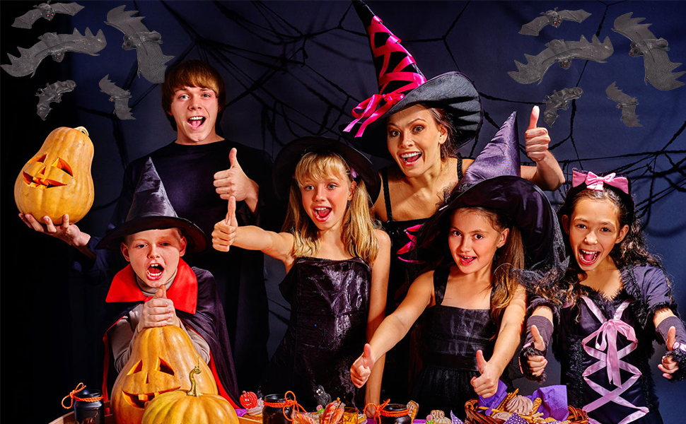 10 Pièces Halloween Décoration Chauves-Souris Vampire Bat