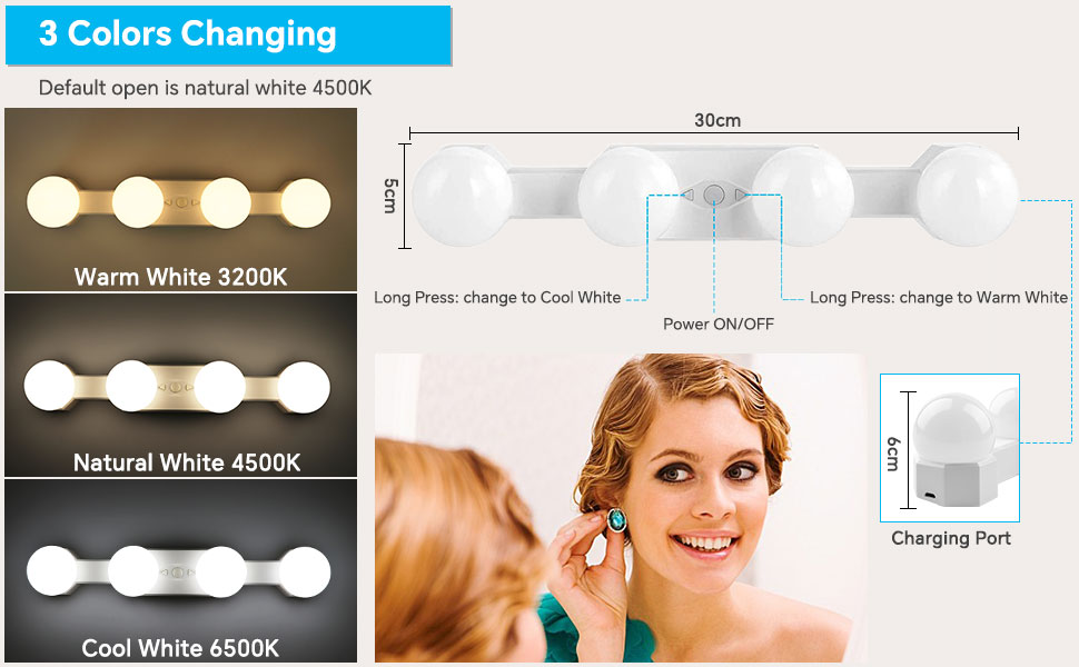 lampe miroir led hollywood