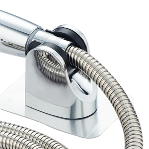 Interface de connexion universelle, s'adapte à toutes les pommes de douche.