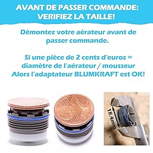 test de compatibilité adaptateur robinet ikea 18.5mm