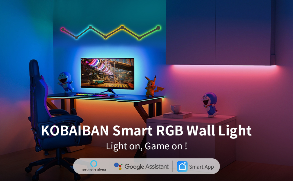 Led Strip Lights for Gaming Room Décor and Dimmable Smart Ambient Lighting