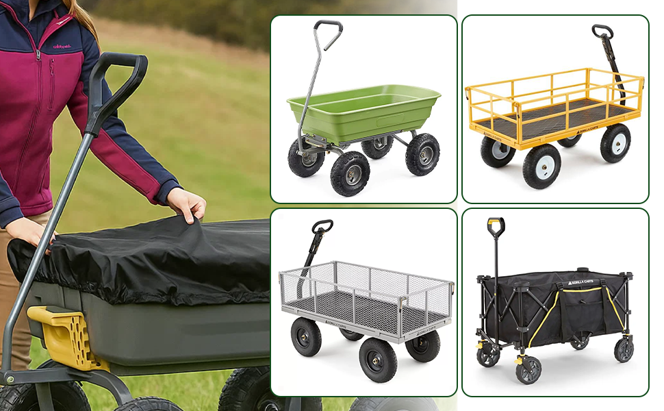 Collapsible Wagon Rain Cover - Outdoor Folding Gorilla Cart Cover, 600D Oxford Cloth Waterproof