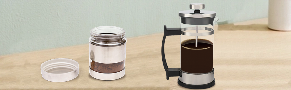 Glas Kaffeepresse