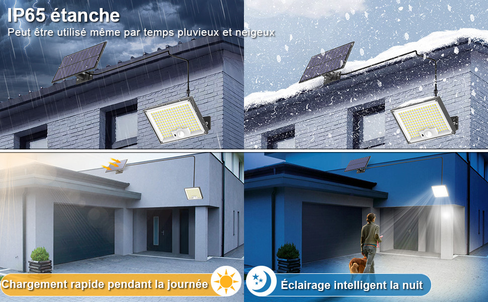 Lampes solaires d'extérieur robustes