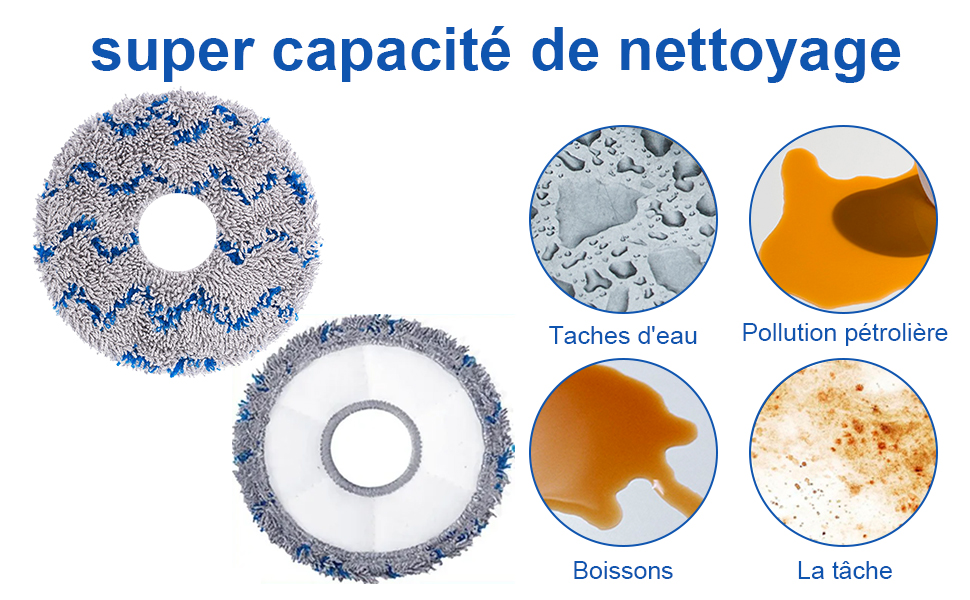 Fixbetter Lot de 6 Chiffon de Nettoyage de Rechange pour Ecovacs Deebot X1