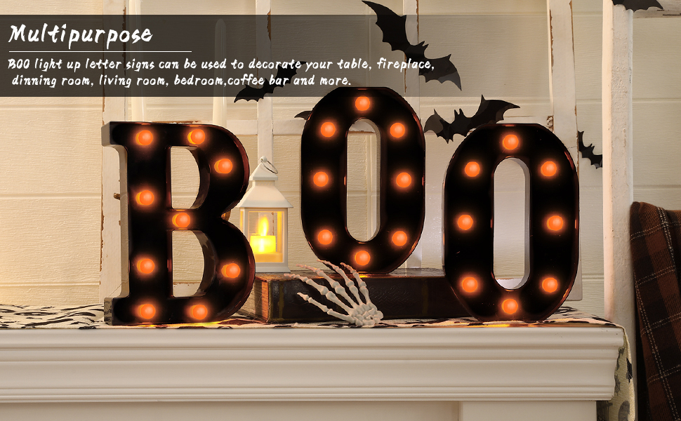 halloween light up letter